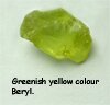 Greenish yellow Beryl